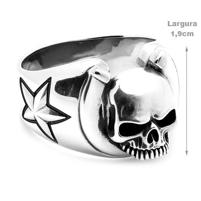 Anel de Prata Caveira  - 21239