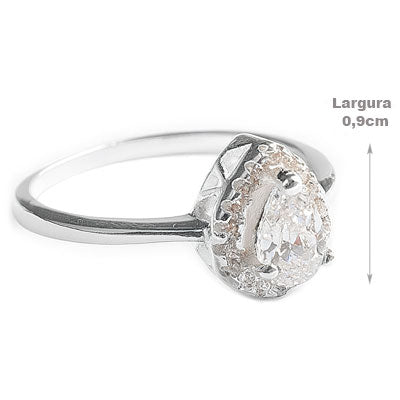 Anel de Prata com Zircônia - 50006