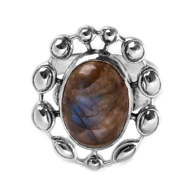 Anel de Prata com Labradorita - 50746