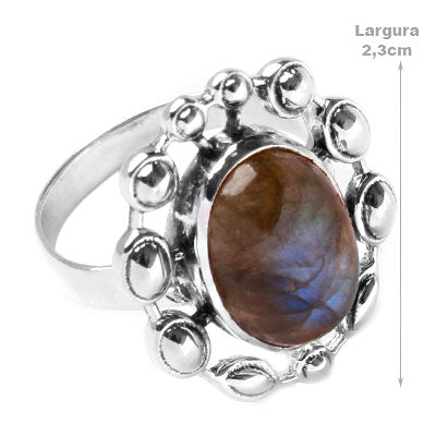 Anel de Prata com Labradorita - 50746