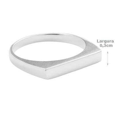 Anel de Prata Liso - 51500