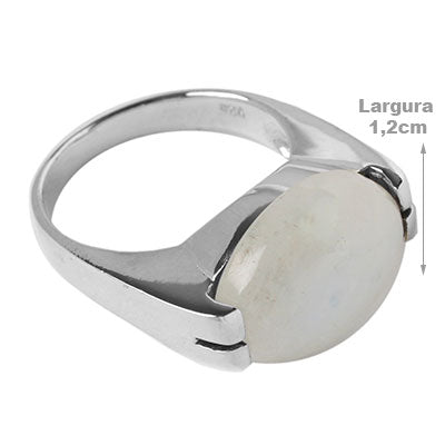 Anel de Prata com Pedra da Lua - 53943