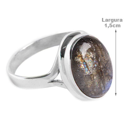 Anel de Prata com Labradorita -  55276