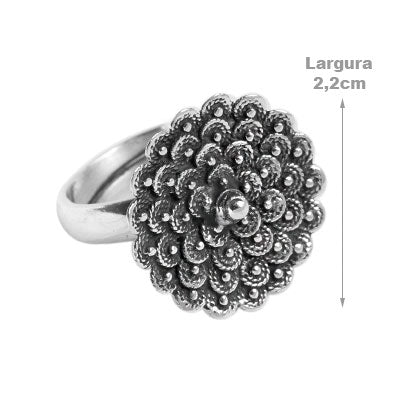 Anel de Prata Trabalhado - 55441 - soprata