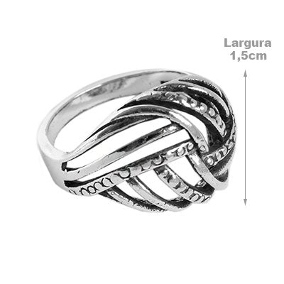 Anel de Prata Vazado - 55459 - soprata
