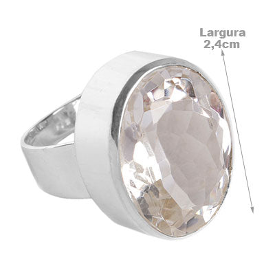 Anel de Prata com Cristal - 55460