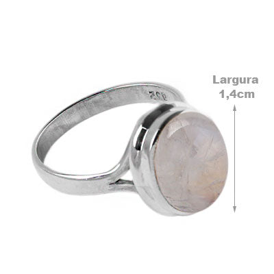 Anel de Prata com Pedra da Lua - 55548 - soprata