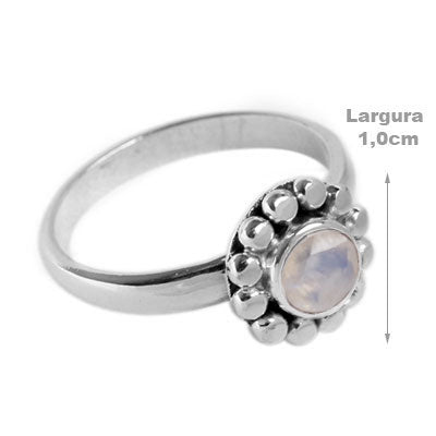 Anel de Prata com Pedra da Lua - 55820 - soprata