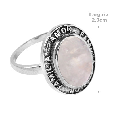 Anel de Prata com Pedra da Lua - 60514