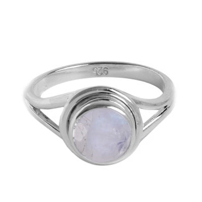 Anel de Prata com Pedra da Lua - 60618