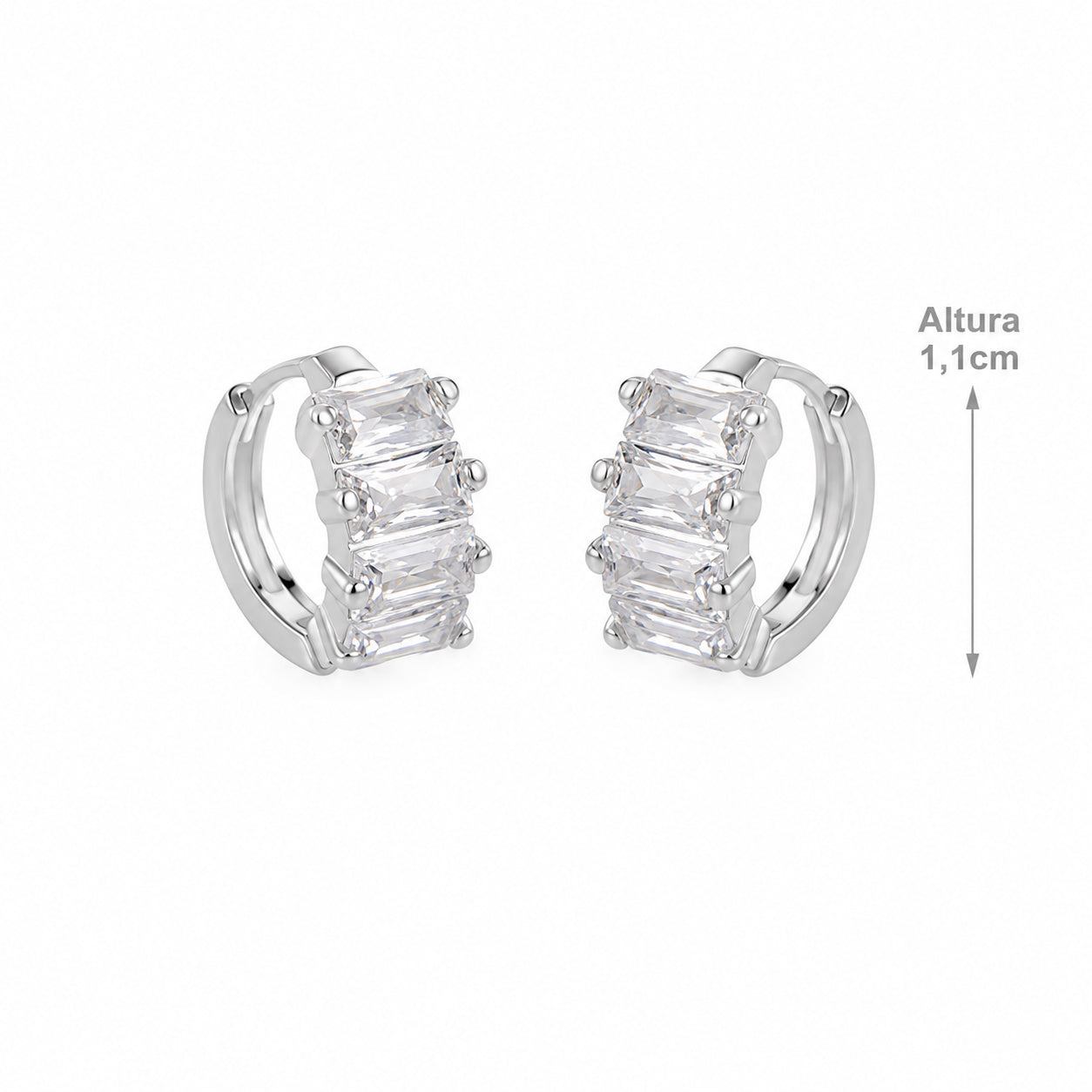 Argola de Prata com Zircônia - 54420