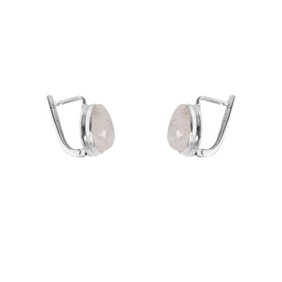Argola de Prata com Pedra da Lua - 55431