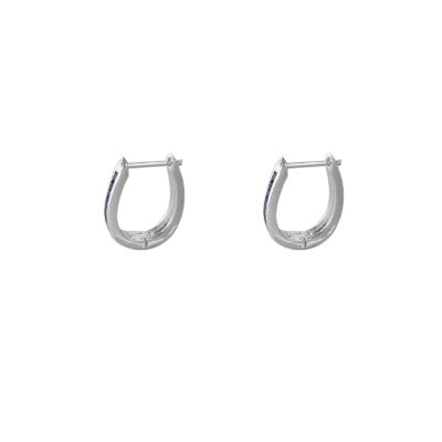 Argola de Prata com Safira - 55653