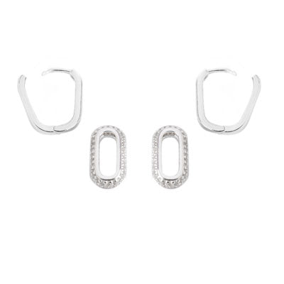 Argola de prata com Zircônia