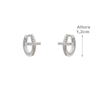 Argola de Prata com Cruz - 52777