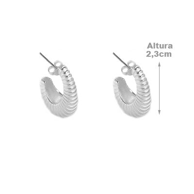 Argola de Prata Trabalhada - 55578
