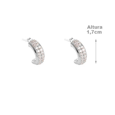 Argola de prata com Zircônia - 55582