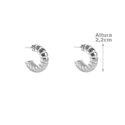 Argola de Prata Trabalhada - 55650