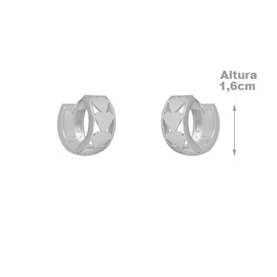 Argola de Prata Coração