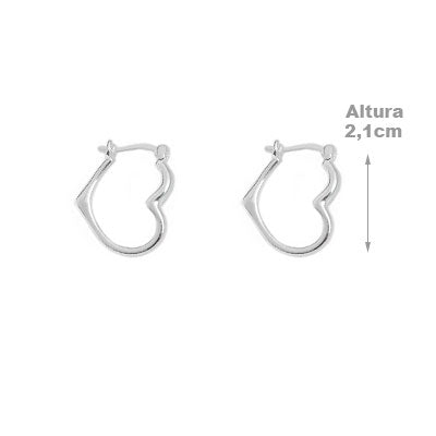 Argola de Prata Coração