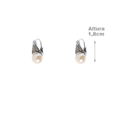 Argola de Prata com Pérola