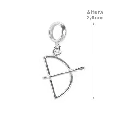 Berloque de Prata Arco e Flecha 