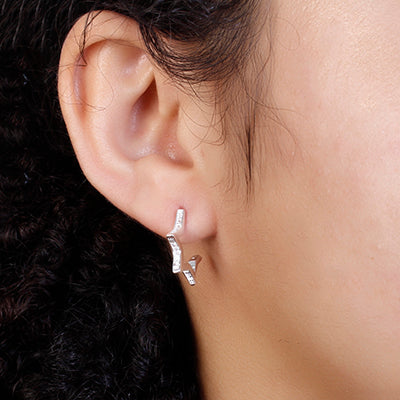 Argola de Prata Estrela - 49418 - soprata