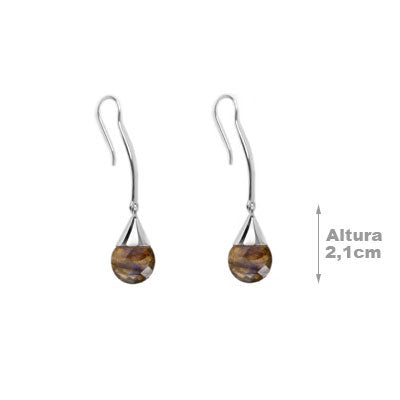 Brinco de Prata com Labradorita - 55750