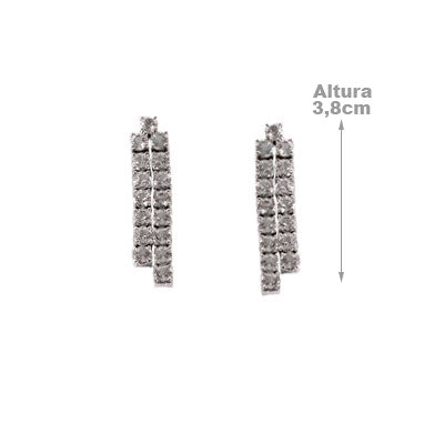 Brinco de Prata com Zircônias