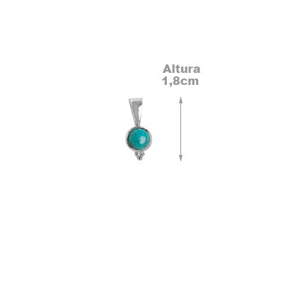 Pingente de Prata com Turquesa
