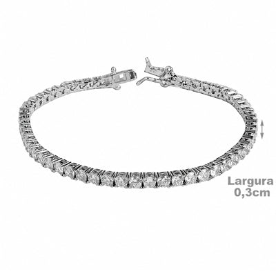 Pulseira de Prata com Zircônias - 56499