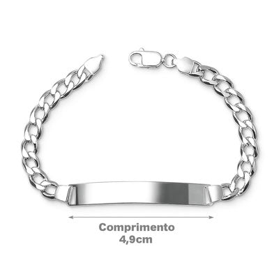 Pulseira de Prata com Placa - 51210