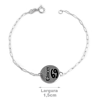 Pulseira de Prata Signo Câncer - 52445