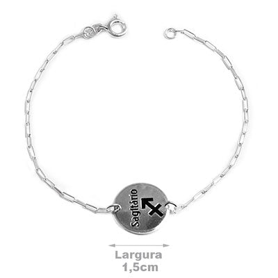 Pulseira de Prata Signo Sagitário - 52449