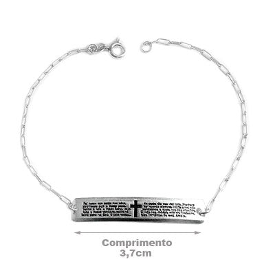 Pulseira de Prata Oração Pai Nosso - 52450