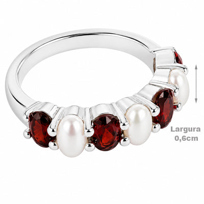 Anel de Prata com Pedras - 56015