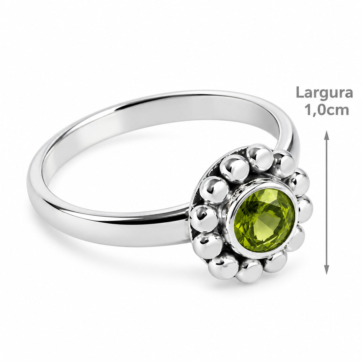 Anel de Prata com Peridoto - 55800