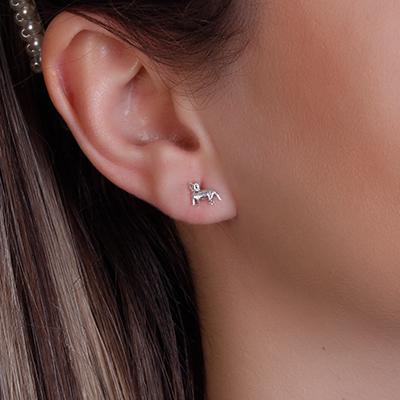 Brinco de Prata Gato