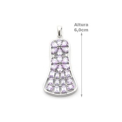 Pingente de Prata com Zircônia