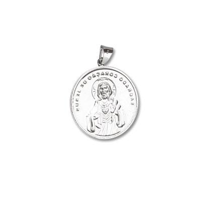 Medalha de Prata Sagrado Coração de Jesus - 24079