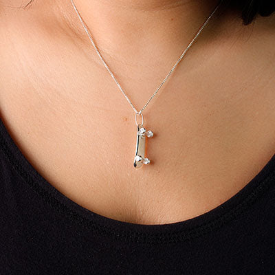 Pingente de Prata Skate - 26753