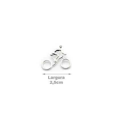 Pingente de Prata Ciclista