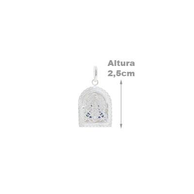 Pingente de Prata  Nossa Senhora Aparecida