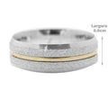 Confecção de Aliança de Prata Diamantada com Filete de Ouro - 35035