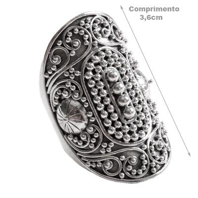 Anel de Prata Trabalhado - 44411 - soprata
