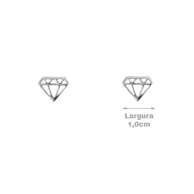 Brinco de Prata Diamante 