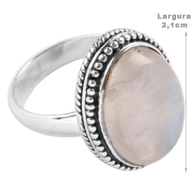 Anel de Prata com Pedra da Lua - 48877