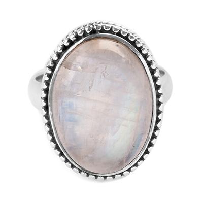 Anel de Prata com Pedra da Lua - 48877