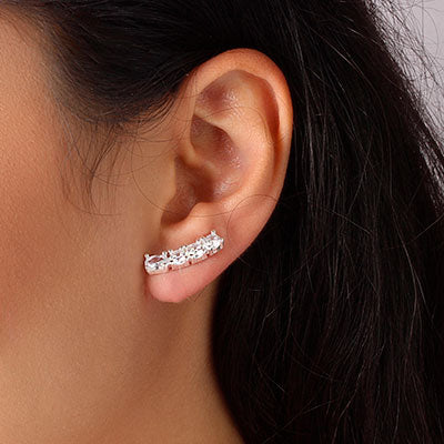 Brinco de Prata Contorno de Orelha (Ear Cuff)