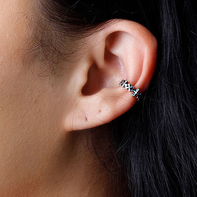 Piercing de Prata Pressão para Orelha